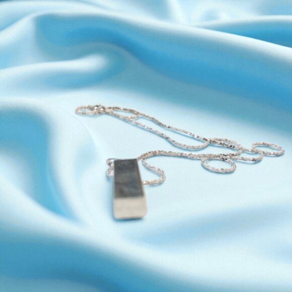 Silver Star of David Mezuzah Pendant Necklace - Picture 5 of 11